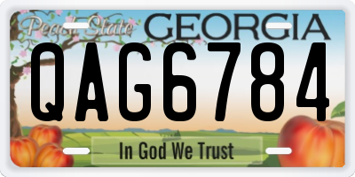 GA license plate QAG6784