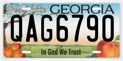 GA license plate QAG6790