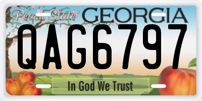 GA license plate QAG6797