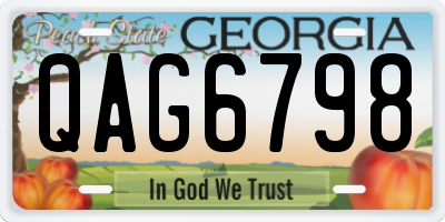 GA license plate QAG6798