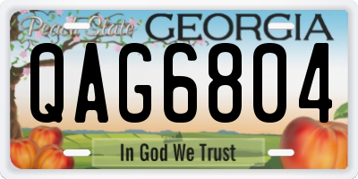 GA license plate QAG6804