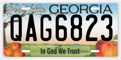 GA license plate QAG6823