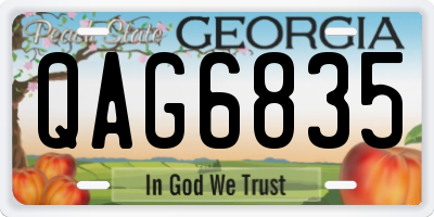 GA license plate QAG6835