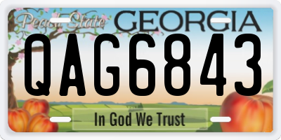 GA license plate QAG6843