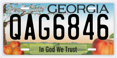 GA license plate QAG6846