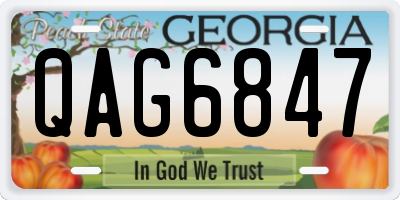 GA license plate QAG6847