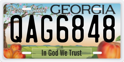 GA license plate QAG6848