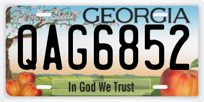 GA license plate QAG6852