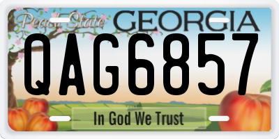 GA license plate QAG6857