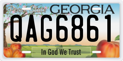 GA license plate QAG6861