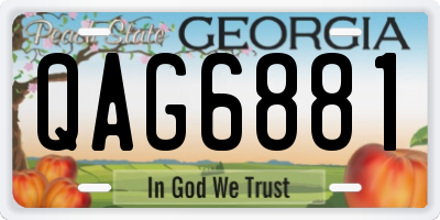 GA license plate QAG6881