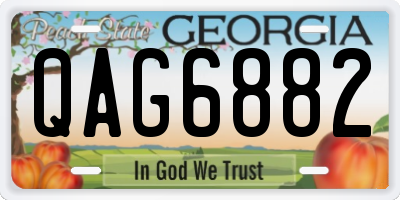 GA license plate QAG6882