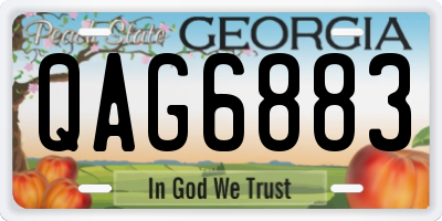 GA license plate QAG6883
