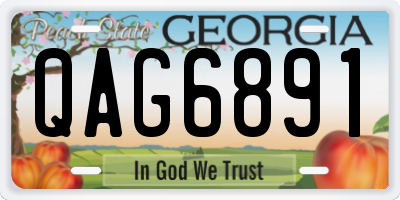 GA license plate QAG6891
