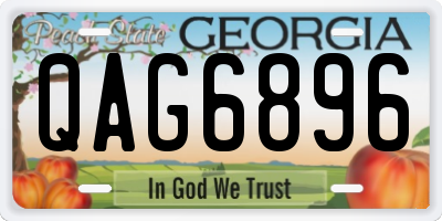 GA license plate QAG6896