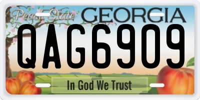 GA license plate QAG6909