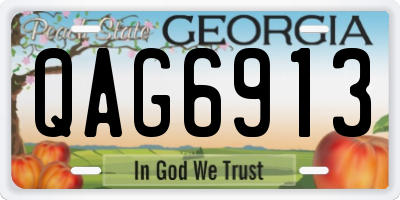 GA license plate QAG6913