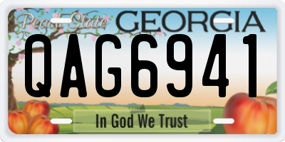 GA license plate QAG6941