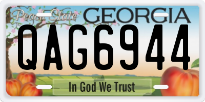 GA license plate QAG6944