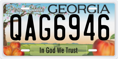GA license plate QAG6946