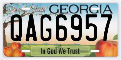 GA license plate QAG6957