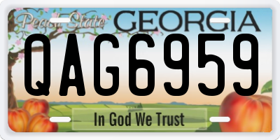 GA license plate QAG6959