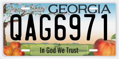 GA license plate QAG6971