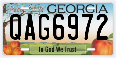 GA license plate QAG6972