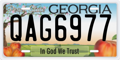 GA license plate QAG6977