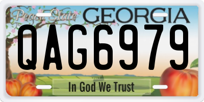 GA license plate QAG6979