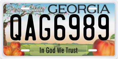 GA license plate QAG6989