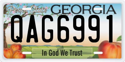 GA license plate QAG6991