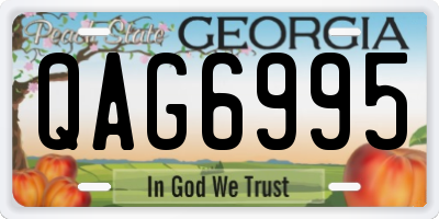 GA license plate QAG6995