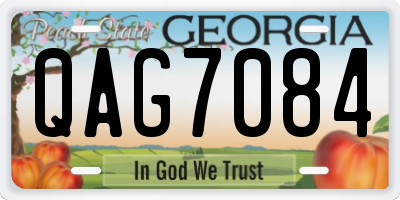 GA license plate QAG7084