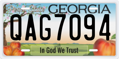 GA license plate QAG7094