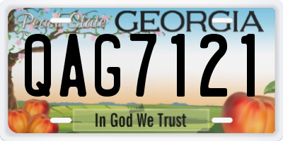 GA license plate QAG7121