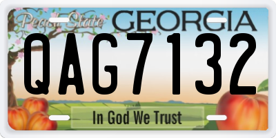 GA license plate QAG7132