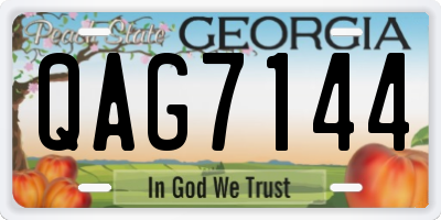 GA license plate QAG7144