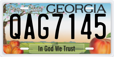 GA license plate QAG7145