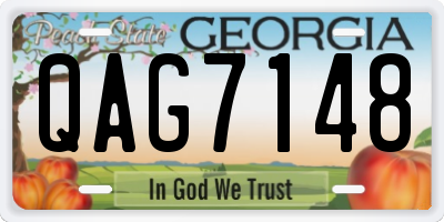 GA license plate QAG7148