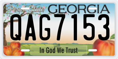 GA license plate QAG7153