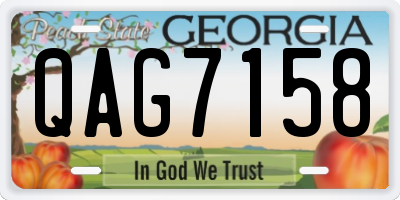 GA license plate QAG7158