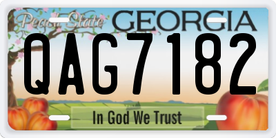 GA license plate QAG7182