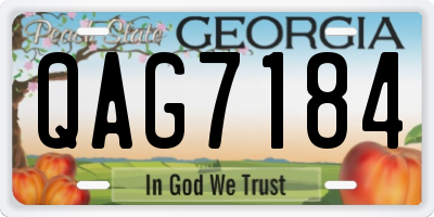 GA license plate QAG7184