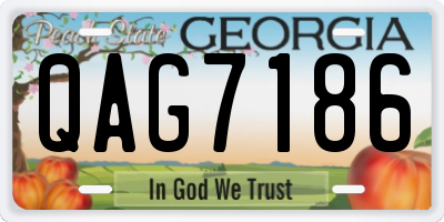 GA license plate QAG7186