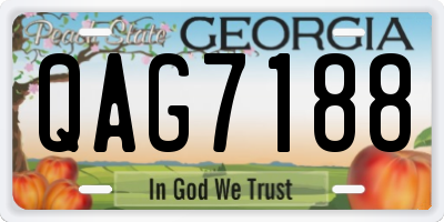 GA license plate QAG7188