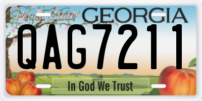 GA license plate QAG7211