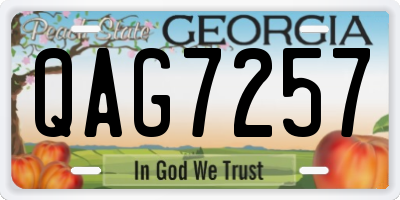 GA license plate QAG7257