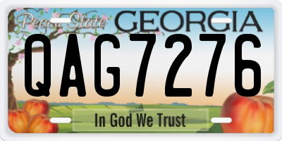 GA license plate QAG7276