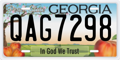 GA license plate QAG7298